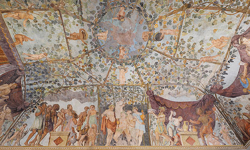 Ceiling painting in the Bacchus Hall